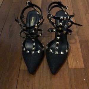 BCBG Generation gold studded heels